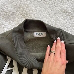 Parke Women's Olive Cowl Neck Sweater